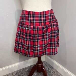 LAPA Preppy goth XL red Plaid Skirt prep school